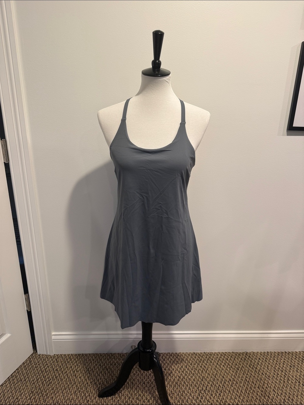 Gilly Hicks Gray Racerback Active Dress with Built in Shorts